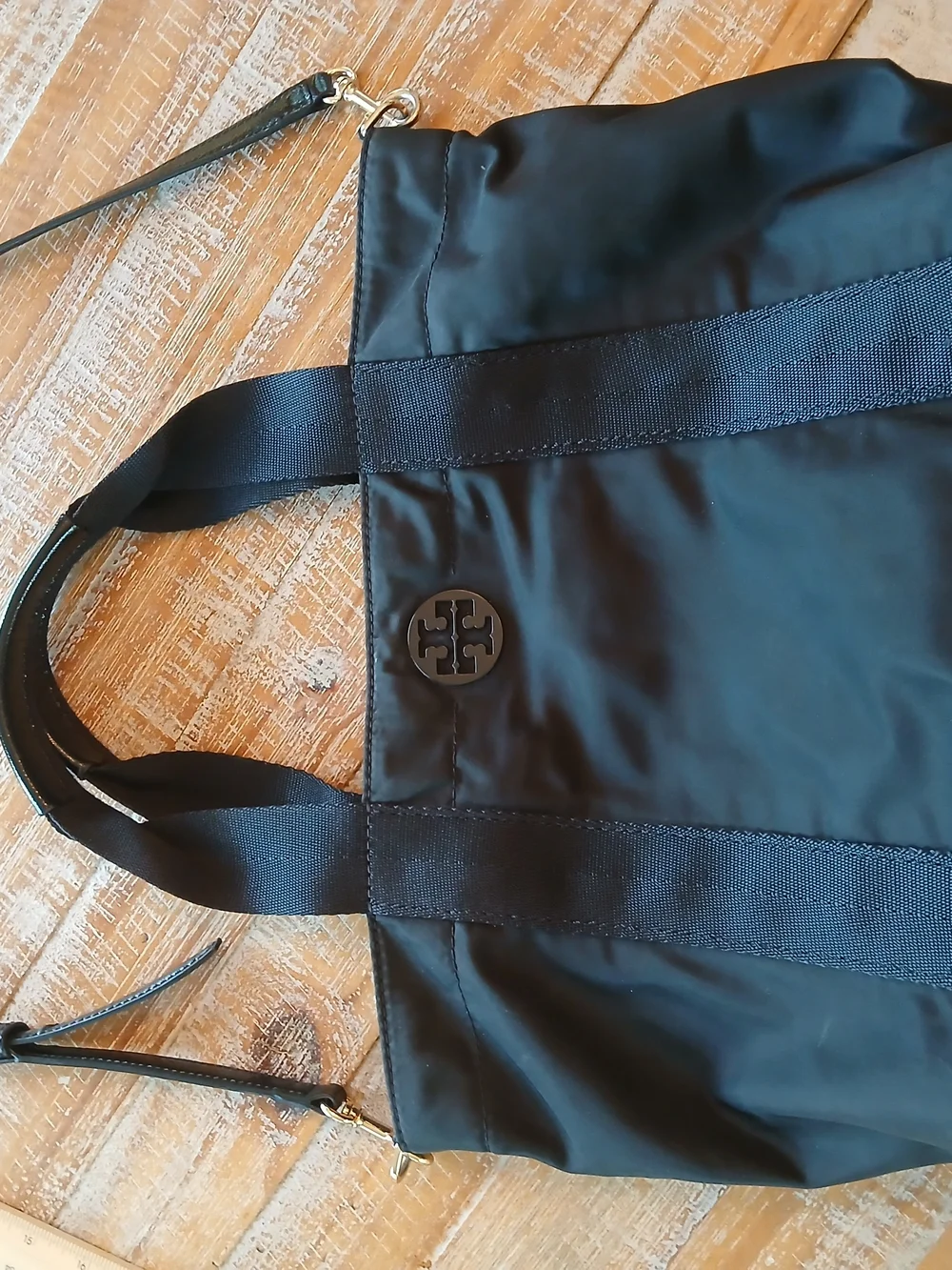 Tory Burch Black Nylon Tote Bag